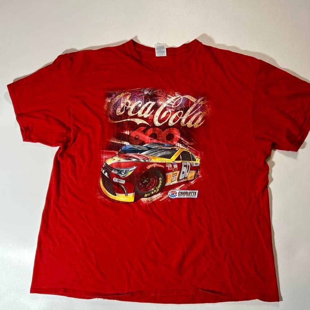 Coca Cola 600 Charlotte Motor Speedway NASCAR T Shirt Mens Size 2XL Red